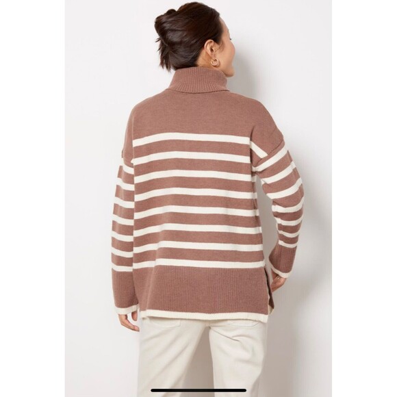 Revolve - Line and Dot Striped Turtleneck Sweater XL NWT - Picture 2 of 5